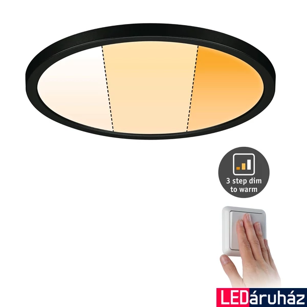Paulmann 93102 LED Recessed panel Areo VariFit LED panel, fekete, 2000K-4000K változtatható, 1.500 lm, IP44