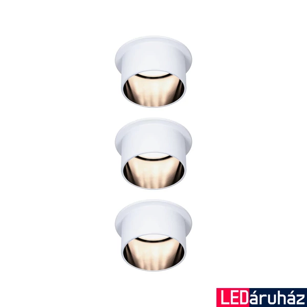 Paulmann 93377 LED Recessed Gil Coin beépíthető lámpa, 68 mmx68 mm, kerek, fekete, 2700K melegfehér, 3x Coin foglalat, 470 lm, IP44
