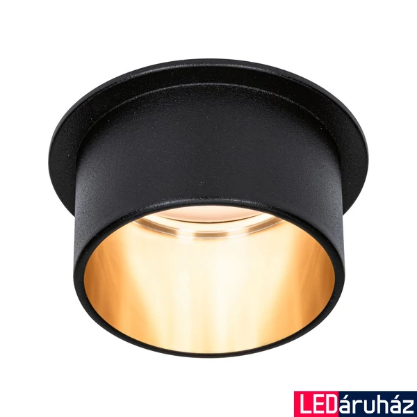 Paulmann 93378 LED Recessed Gil Coin beépíthető lámpa, 68 mmx68 mm, kerek, arany, 2700K melegfehér, beépített LED, 470lm, IP44