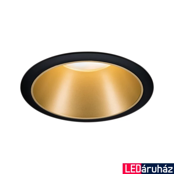 Paulmann 93403 Cole beépíthető lámpa, 88 mmx88 mm, kerek, fix, 3-step-dimming, fekete, 2700K melegfehér, Coin foglalat, 460 lm, IP44