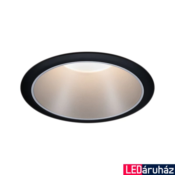 Paulmann 93407 Cole beépíthető lámpa, 88 mmx88 mm, kerek, fix, 3-step-dimming, fekete, 2700K melegfehér, Coin foglalat, 460 lm, IP44