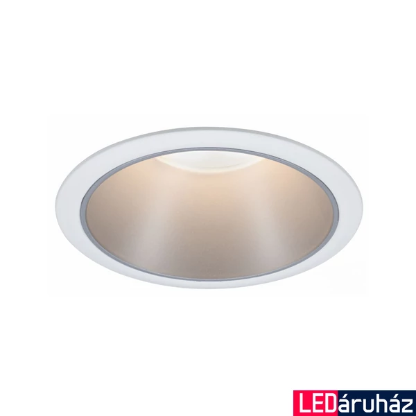 Paulmann 93409 Cole beépíthető lámpa, 88 mmx88 mm, kerek, fix, 3-step-dimming, ezüst, 2700K melegfehér, Coin foglalat, 460 lm, IP44