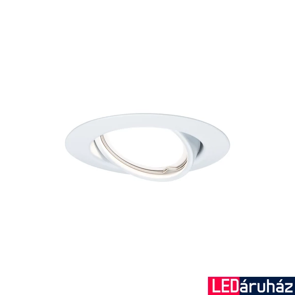 Paulmann 93411 Base beépíthető lámpa, 90 mmx90 mm, kerek, billenthető, fehér, 3000K melegfehér, GU10 foglalat, 350 lm, IP20