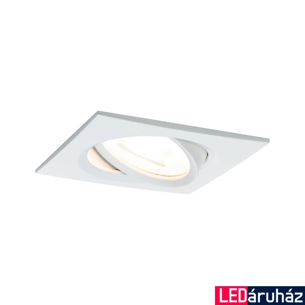 Paulmann 93471 Nova fürdőszobai beépíthető lámpa, 84 mmx84 mm, négyzet, billenthető, 3-step-dimming, fehér, 2700K melegfehér, GU10 foglalat, 460 lm, IP23