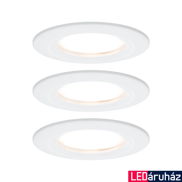 Paulmann 93496 Nova fürdőszobai beépíthető lámpa, kerek, 3db-os szett, fix, 3-step-dimming, fehér, 2700K melegfehér, 3x Coin foglalat, 460 lm, IP44