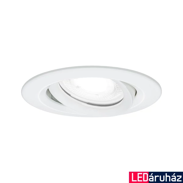 Paulmann 93672 Nova Plus fürdőszobai beépíthető lámpa, 93 mmx93 mm, kerek, billenthető, fényerőszabályozható, fehér, 4000K természetes fehér, GU10 foglalat, 470 lm, IP65
