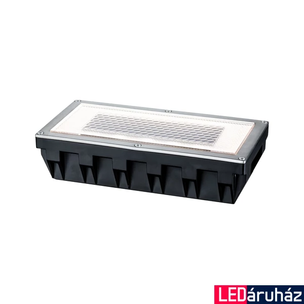 Paulmann 93775 Box kültéri beépíthető lámpa, négyzet, szolár, szálcsiszolt, 2700K melegfehér, beépített LED, 7,5 lm, IP67