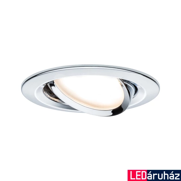 Paulmann 93879 beépíthető lámpa, kerek, billenthető, fényerőszabályozható, króm, 2700K melegfehér, Coin foglalat, 425 lm, IP23