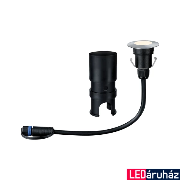 Paulmann 93951 Plug&Shine Floor Mini padlóba építhető lámpa, 24V, 2,5W, 3000K, 50 lm, ezüst, 95°, IP65