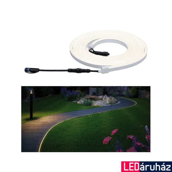 Paulmann 94191 Plug&Shine Smooth Strip kültéri neon szalag, 5m, 31W, 3050 lm, 3000K melegfehér, 24V