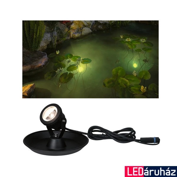 Paulmann 94209 Plug&Shine Pond vízalatti LED spotlámpa, 24V, 4W, 3000K, 260 lm, fekete, 25°, IP68