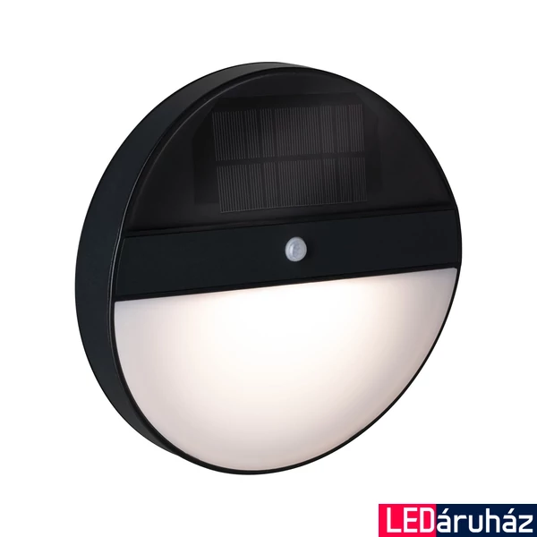 Paulmann 94264 Eloise kültéri fali lámpa, szolár, mozgásérzéklővel, antracit, 3000K melegfehér, beépített LED, 100 lm, IP44