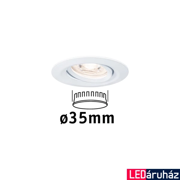 Paulmann 94292 Nova Mini beépíthető lámpa, kerek, billenthető, fehér, 2700K melegfehér, Coin foglalat, 310 lm, IP23