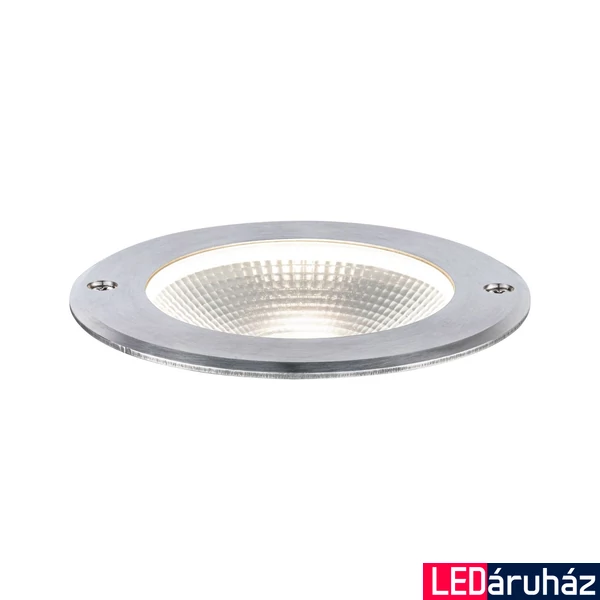 Paulmann 94387 LED Recessed Floor kültéri beépíthető lámpa, szálcsiszolt, 3000K melegfehér, beépített LED, 620 lm, IP67