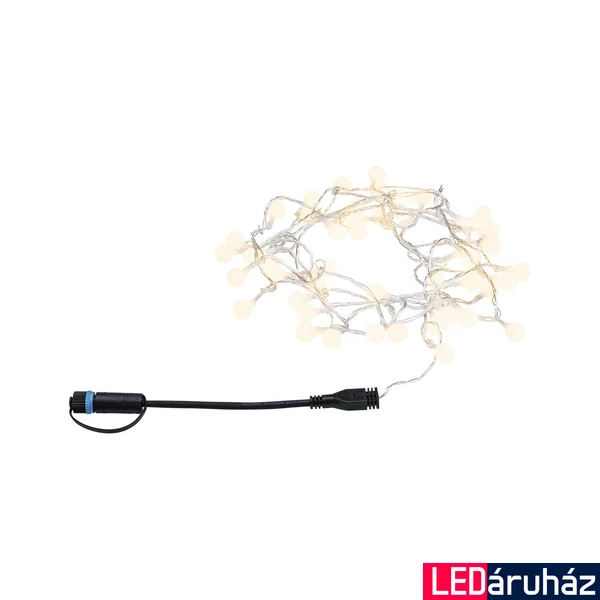 Paulmann 94558 Plug&Shine kültéri fényfűzér, IP44, fekete, 3000K melegfehér, 96 lm, IP44