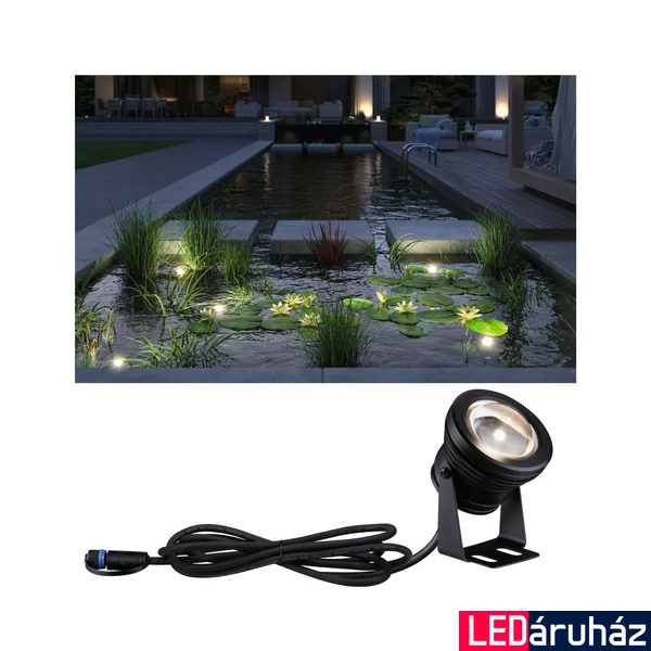Paulmann 94559 Plug&Shine kültéri víz alatti világgítás, fekete, 3000K melegfehér, 300 lm, IP68