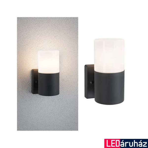Paulmann 94649 Outdoor Wall Luminaire kültéri fali lámpa, szürke, E27 foglalat, IP44