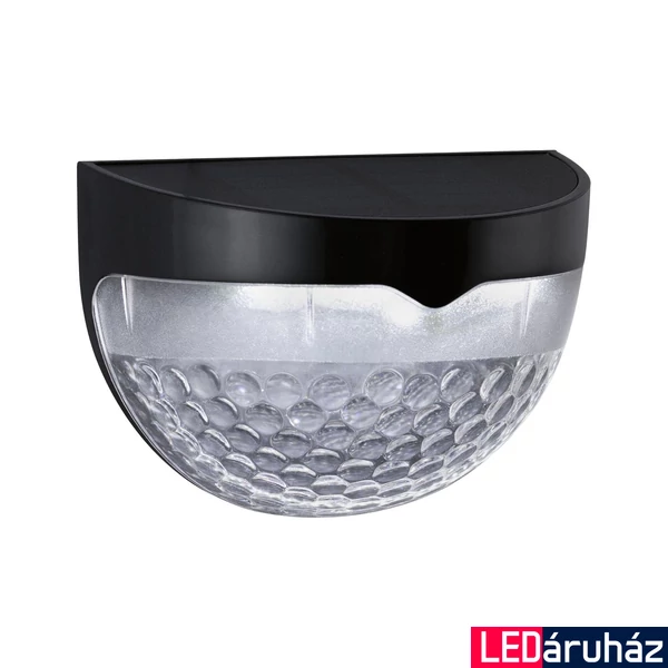 Paulmann 94666 Outdoor Solar kültéri fali lámpa, fekete, 6500K hidegfehér, 18 lm, IP44