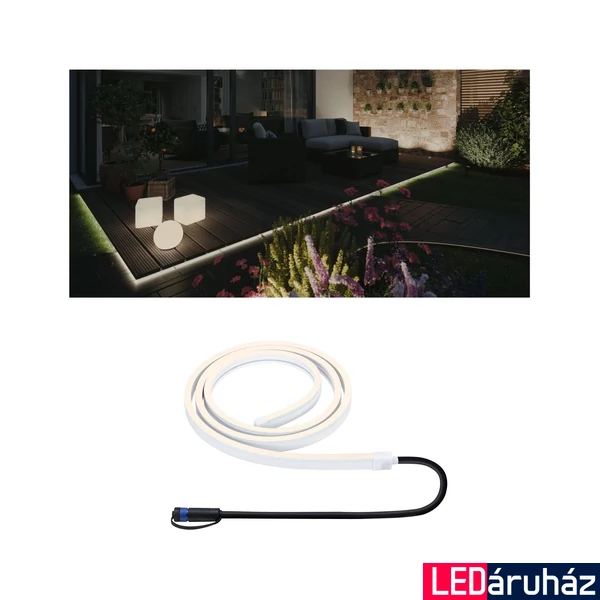 Paulmann 94679 Plug&Shine kültéri kültéri szalag, fehér, 3000K melegfehér, 235 lm, IP68