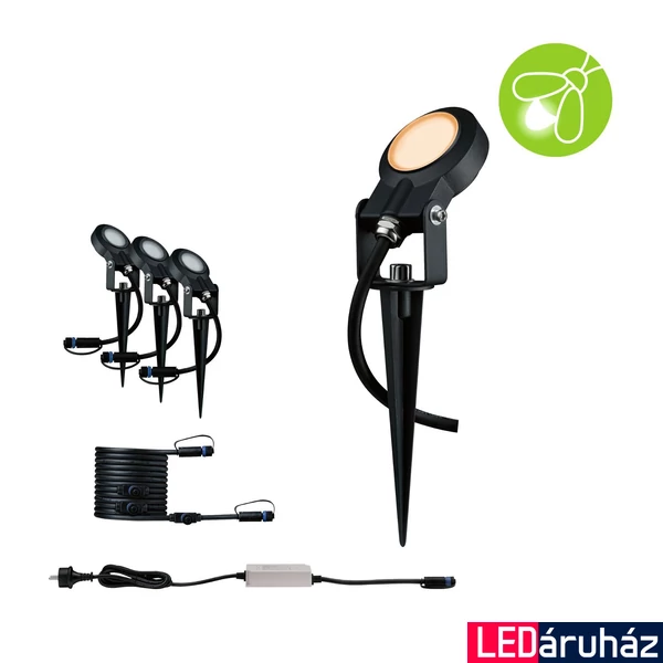 Paulmann 94729 Plug&Shine kültéri leszúrható lámpa, antracit, 2200K ultra-melegfehér, 280 lm, IP67