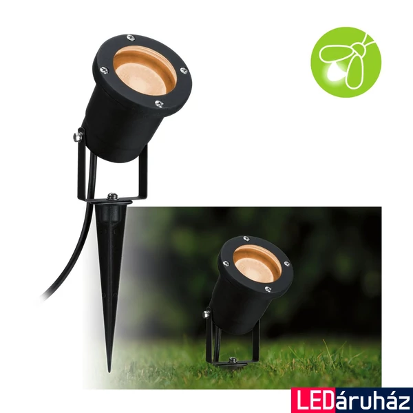 Paulmann 94731 Outdoor kültéri leszúrható lámpa, fekete, 2200K ultra-melegfehér, GU10 foglalat, 320 lm, IP65