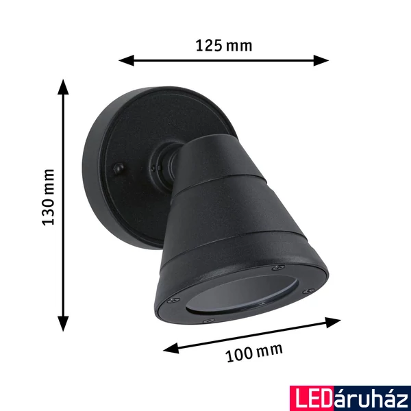 Paulmann 94734 Outdoor Trian kültéri fali lámpa, antracit, IP44