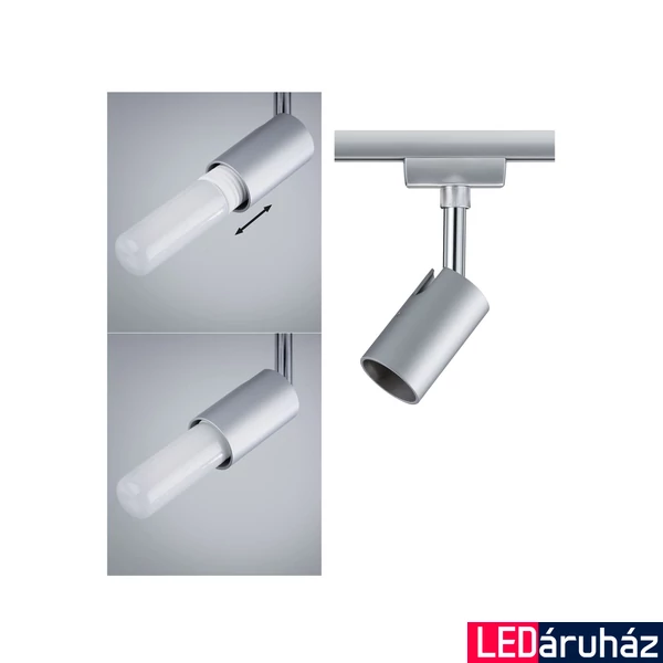 Paulmann 95329 URail Pure I sínes lámpa, 230V, GU10 foglalattal, max 10W, matt króm/króm