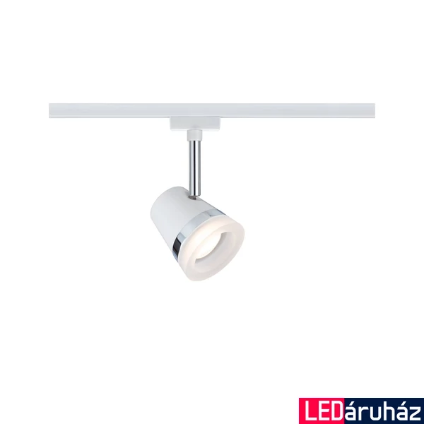 Paulmann 95362 URail Cone sínre szerelhető spotlámpa, 230V, GU10 foglalattal, max 10W, fehér/króm