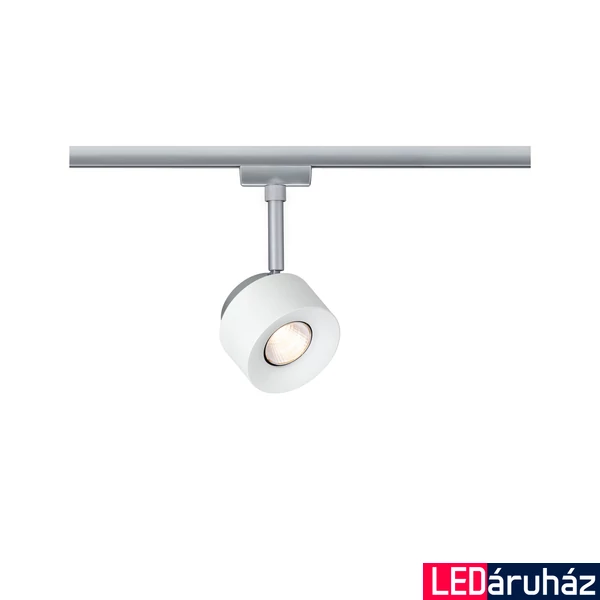 Paulmann 95373 URail Pane sínre szerelhető LED spotlámpa, 7,4W, 635 lm, 2700K melegfehér, kör, fehér/króm