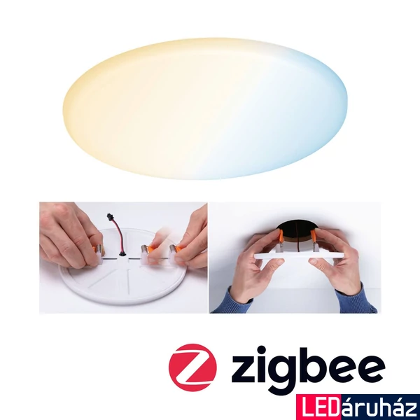 Paulmann 95386 Veluna Varifit LED panel, négyzet, tunable white, üveg, 3000K-6500K változtatható, 1.000 lm, IP44