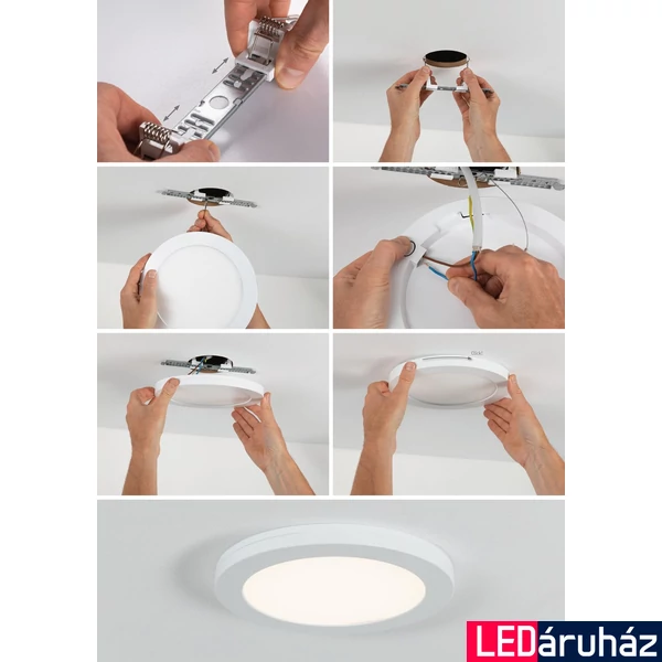 Paulmann 95392 LED Recessed panel mennyezeti lámpa, fehér, 4000K természetes fehér, beépített LED, 2460 lm, IP20