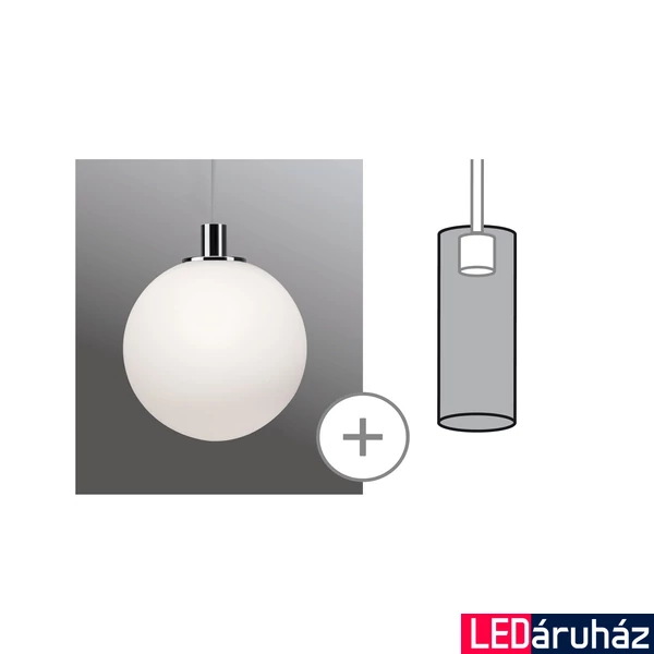 Paulmann 95444 URail 2Easy Alari bura, üveg, gömb, max 20W, opál