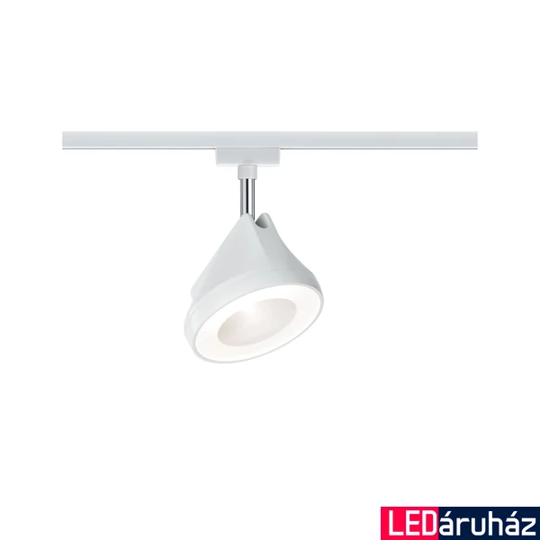 Paulmann 95447 URail Arena sínes LED spotlámpa, beépített LED, 15W, 1180 lm, 2700K melegfehér, fehér/króm, fényerőszabályozható