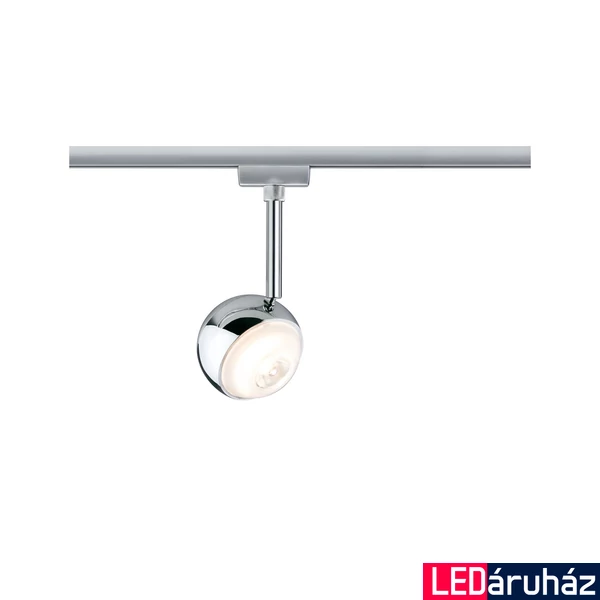 Paulmann 95455 URail Capsule II sínre szerelhető spotlámpa, beépített LED, 230V, 6W, 2700K melegfehér, 315 lm, matt króm, 30°
