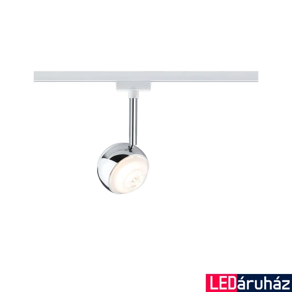 Paulmann 95456 URail Capsule II sínre szerelhető spotlámpa, beépített LED, 230V, 6W, 2700K melegfehér, 315 lm, króm, 30°