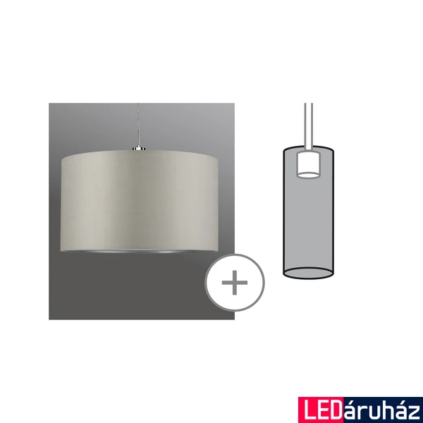 Paulmann 95465 URail 2Easy Tessa lámpaernyő 2Easy E27 foglalathoz, szürke
