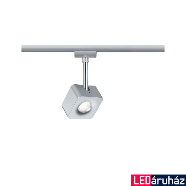 Paulmann 95510 URail Cube sínes LED spotlámpa, beépített LED , 8W, 520 lm, 2700K melegfehér, matt króm, fényerőszabályozható 