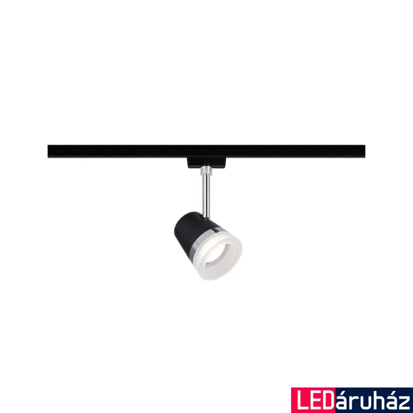 Paulmann 96925 URail Cone sínre szerelhető LED spotlámpa, GU10 foglalattal, max 10W, fekete/króm, fényerőszabályozható