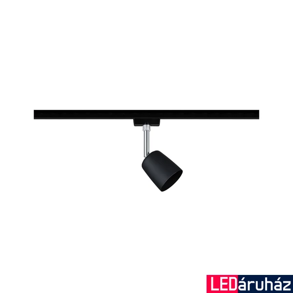 Paulmann 96926 URail Cover sínes LED spotlámpa, GU10 foglalattal, max 10W, matt fekete/króm, fényerőszabályozható 