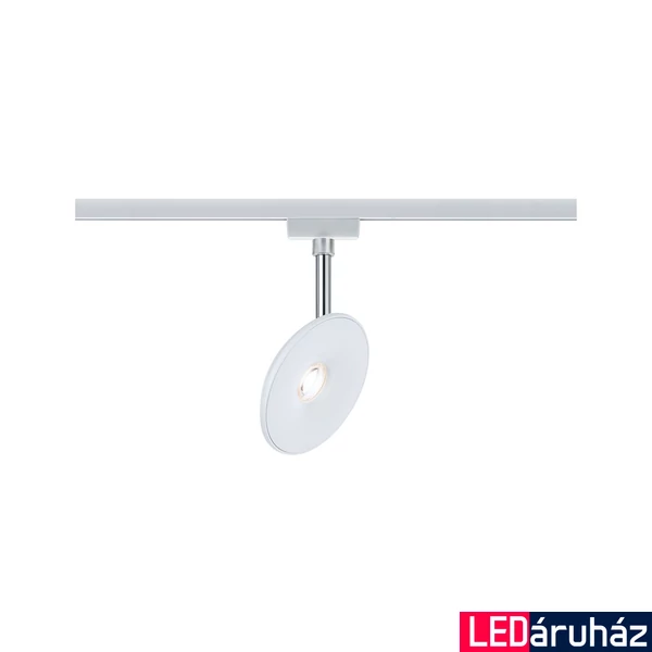 Paulmann 96937 URail Sphere sínre szerelhető lámpa, beépített LED, 7,4W, 2700K melegfehér, 635 lm, kör, fehér/króm