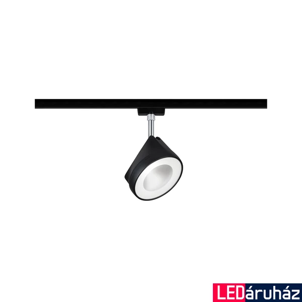 Paulmann 96942 URail Arena sínes LED spotlámpa, beépített LED, 15W, 1200 lm, 4000K természetes fehér, matt króm/fekete, fényerőszabályozható