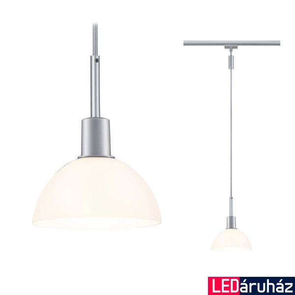 Paulmann 96972 URail Sarassani sínes függeszték, E14 foglalattal, max 20W, matt króm/opál