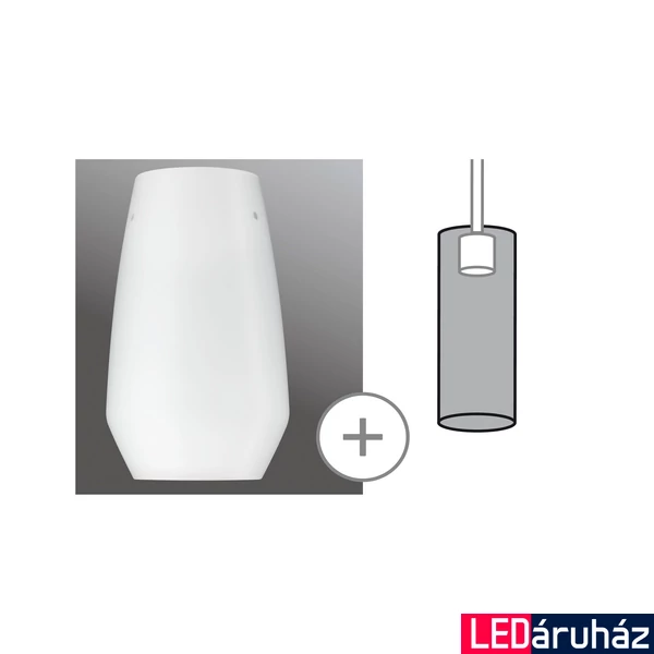 Paulmann 99854 URail 2Easy Vento üvegbura 2Easy E27 foglalathoz, 15 cm, opál
