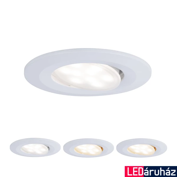 Paulmann 99934 Calla fürdőszobai beépíthető lámpa, kerek, billenthető, White Switch, fehér, 3000K-6500K változtatható, beépített LED, 550 lm, IP65