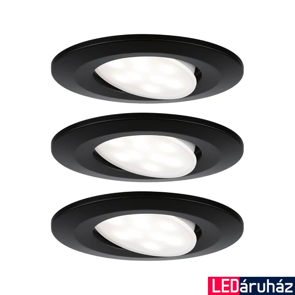 Paulmann 99991 LED Recessed luminaire Calla spotlámpa, fekete, 4000K természetes fehér, beépített LED, 680 lm, IP65