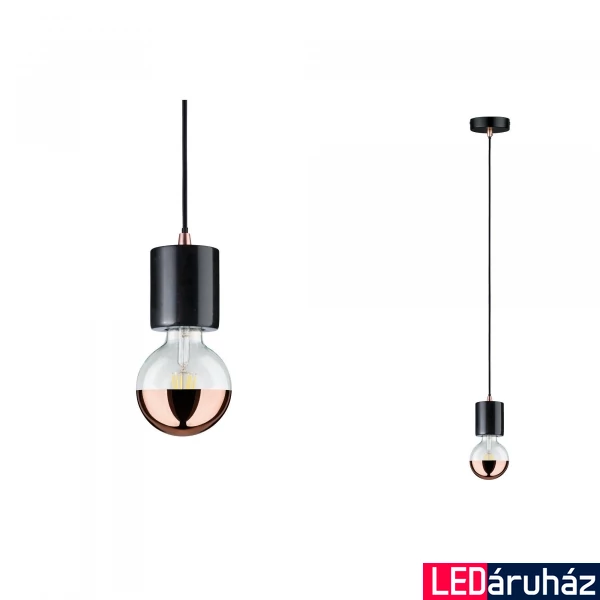 Paulmann Neordic Nordin 1 ágú függeszték, E27 foglalattal, fekete, max 20W, 796.05