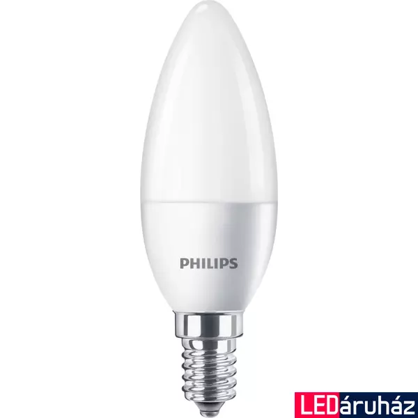 PHILIPS E14 gyertya B35 LED fényforrás, 2700K melegfehér, 5 W, 8719514309364