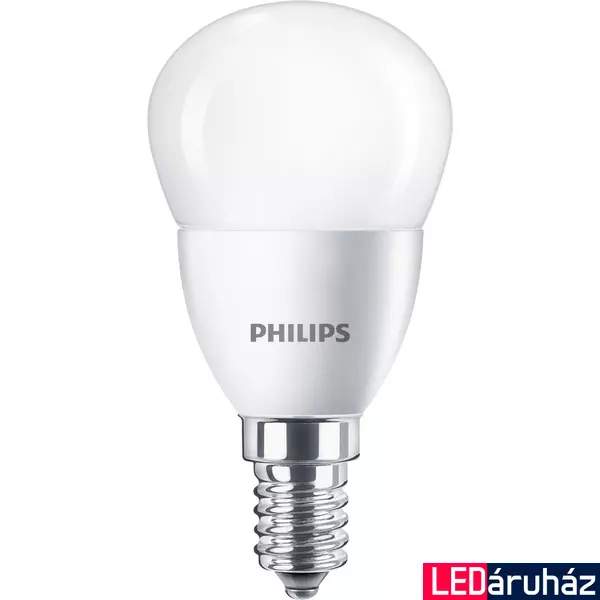 PHILIPS E14 kisgömb P45 LED fényforrás, 2700K melegfehér, 5 W, 8719514309388