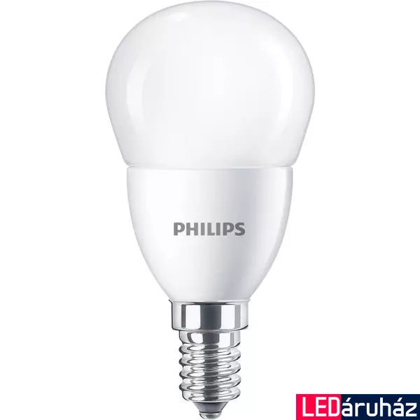 PHILIPS E14 kisgömb P48 LED fényforrás, 2700K melegfehér, 7 W, 8719514309647