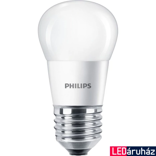 PHILIPS E27 kisgömb P45 LED fényforrás, 2700K melegfehér, 2,8 W, 8719514309340